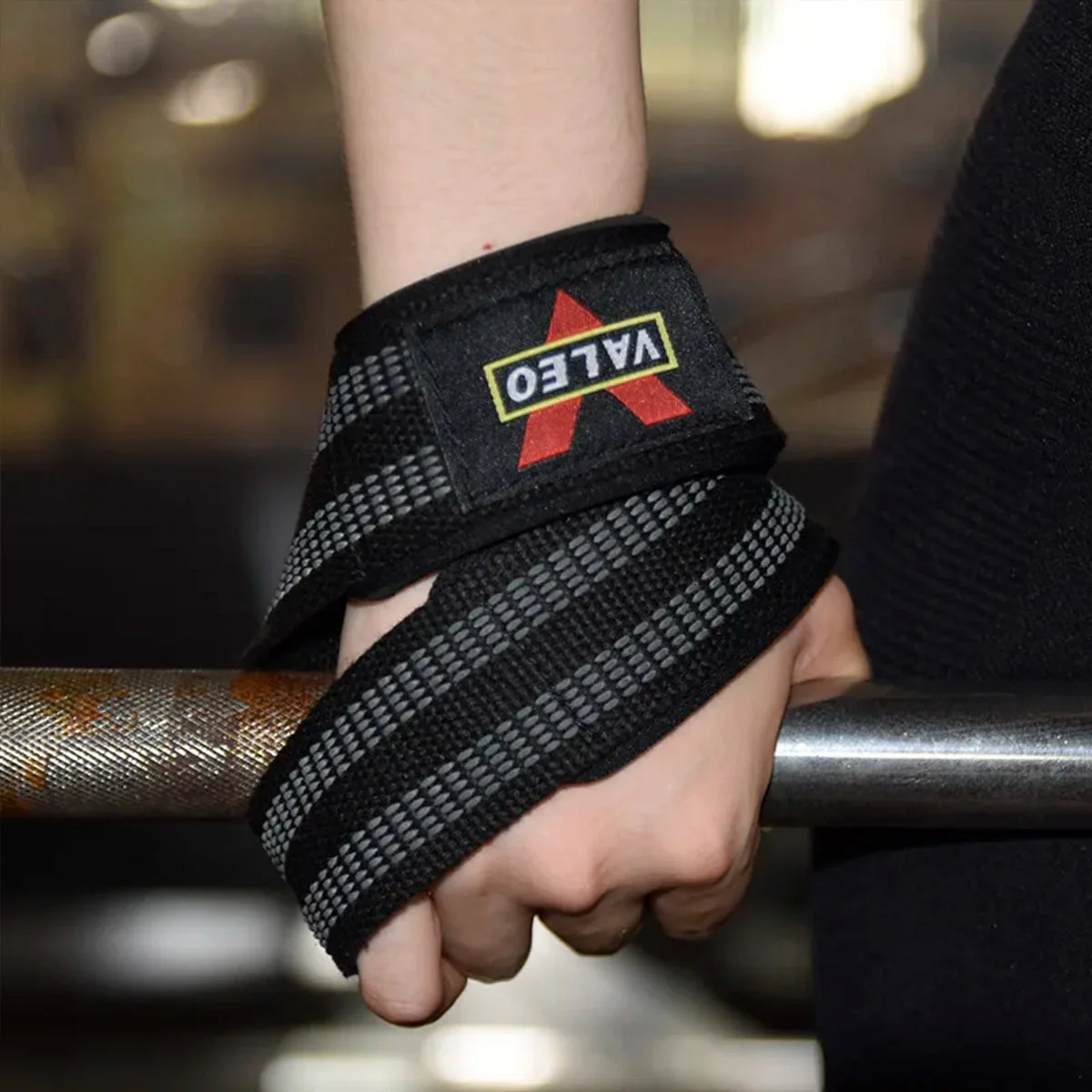 Venda larga Straps Rodillera Valeo para gym - Imagen 4